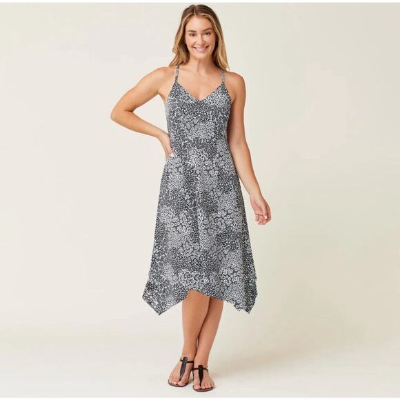 Krimson Klover Stella Dress Mountain Floral Black Womens Medium UPF Summer Flowy - Picture 1 of 11